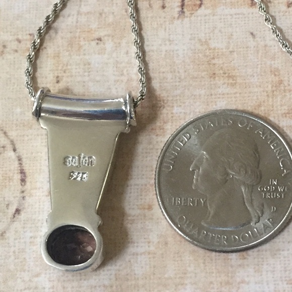 Sajen 925 rainbow shell/smokey quartz pendant - Picture 4 of 4